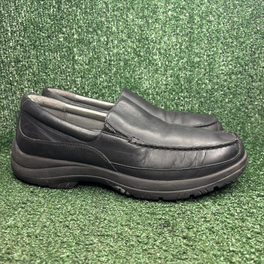 Dansko Wayne Slip Resistant Leather Professional Work Loafers Black Mens Size 12